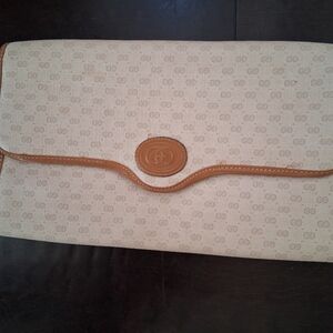Authentic Vintage Gucci Micro GG Clutch Handbag Purse